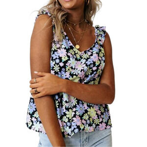 Mine Feeling Like Floral Shift Top Women’s Size Medium